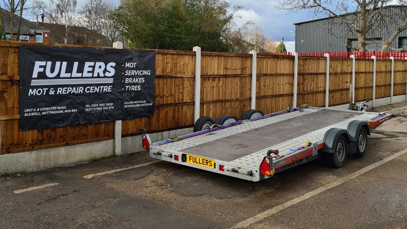 Large Double Wheel Trailer available to hire from Fullers in Nottingham